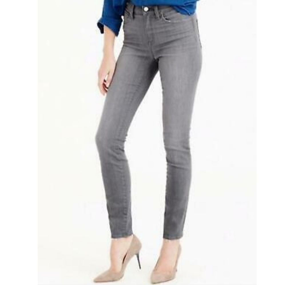 J Crew light gray high rise skinny jeans sz28